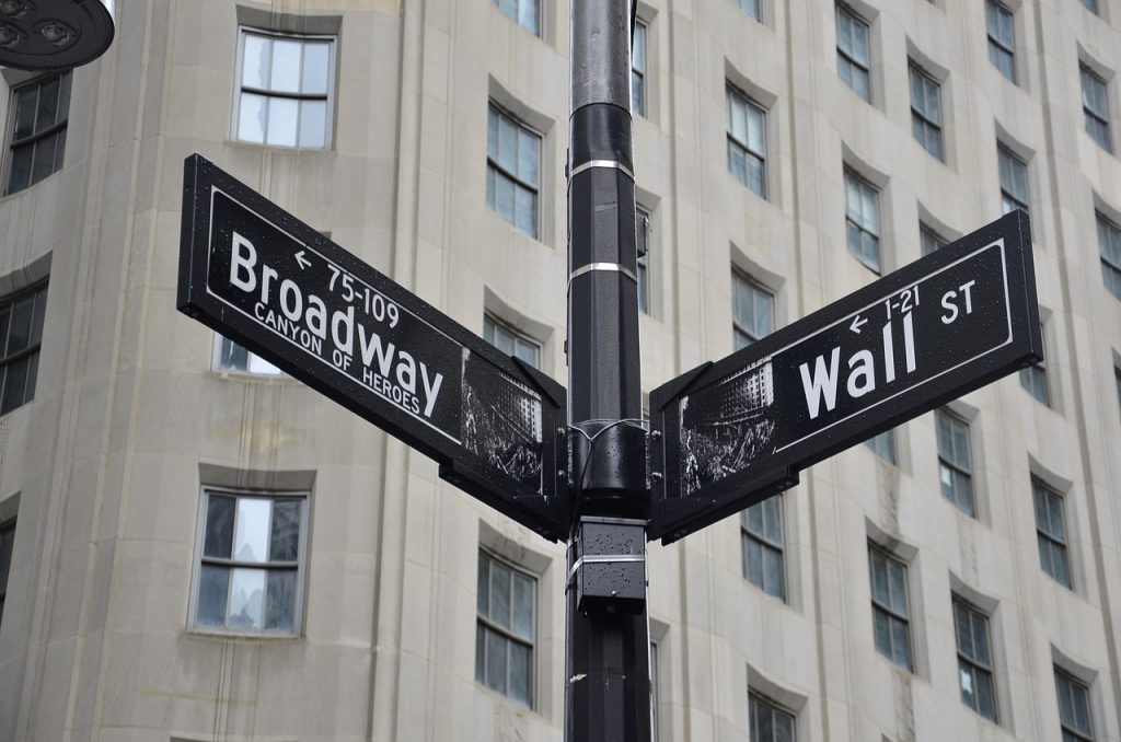 Wall Street and Broadway Signs