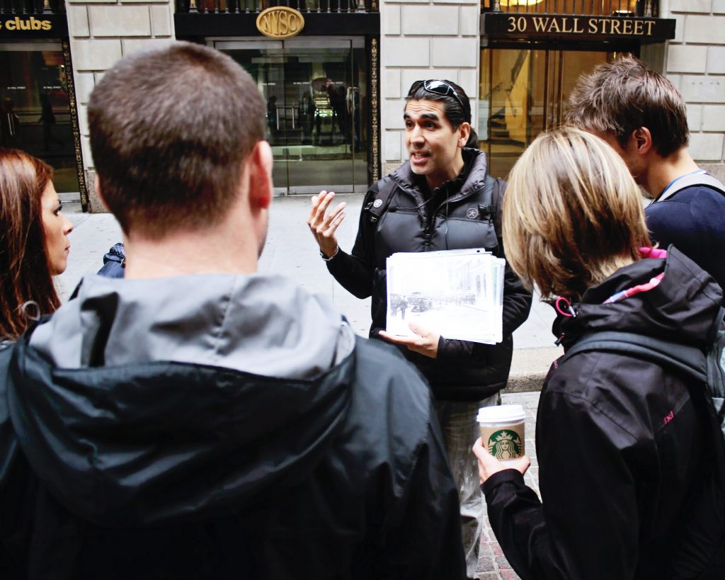 Group photo from Wall Street Experience Tour