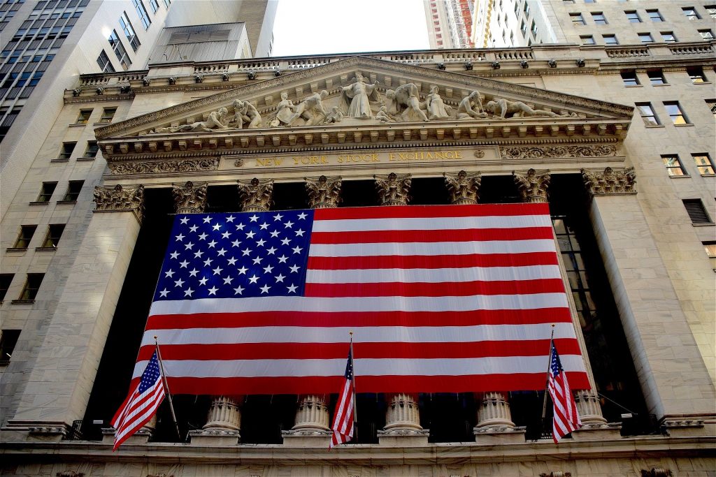 New York Stock Exchange American Flag
