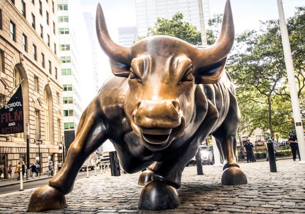 Charging Bull statue in the NYC Financial District