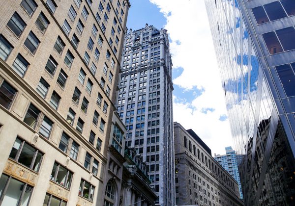 Skyscrapers of the Financial District in Lower Manhattan