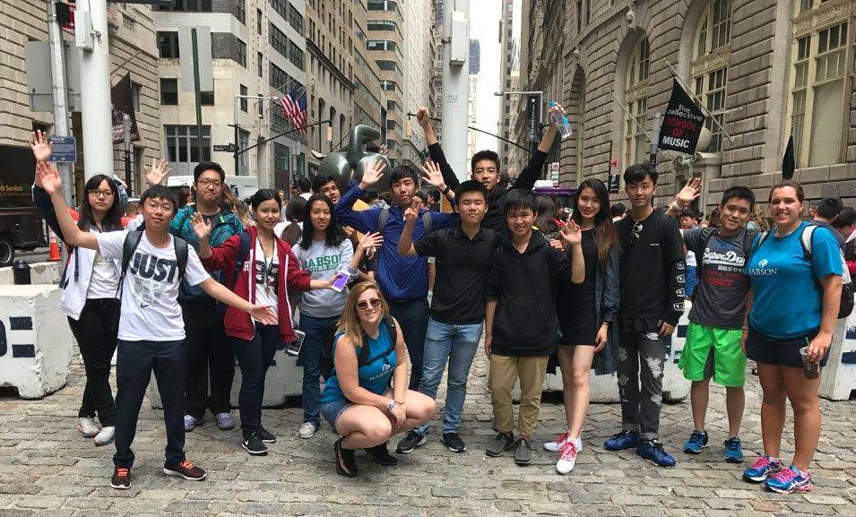 group photo with the Charging Bull